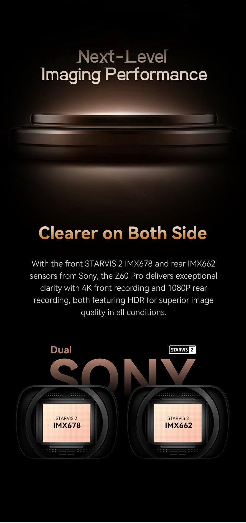 DDPAI Z60 Pro Dual - 4K Front + 1080P Rear Camera Dashcam